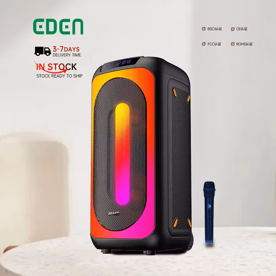 Sound System for Party Party Speaker Home Theater System DJ Portable Wireless PA Speaker Dual 8 Inch Trolley Bluetooth Speakers