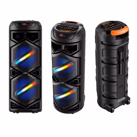 8-дюймовый сабвуфер, беспроводной диско-питание со светодиодной подсветкой и эффектом огня, портативный динамик для вечеринок, звуковая коробка